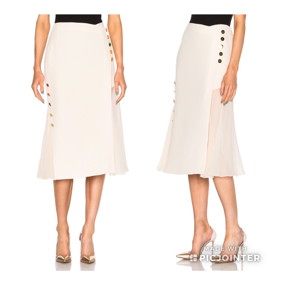 FLAWED [Prabal Gurung] Crossover Lace Insert Skirt